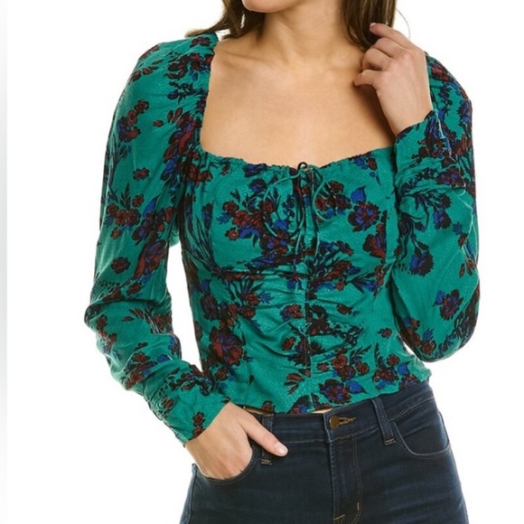 NWT! Free People‎ Hilary Printed Top - Picture 3 of 4